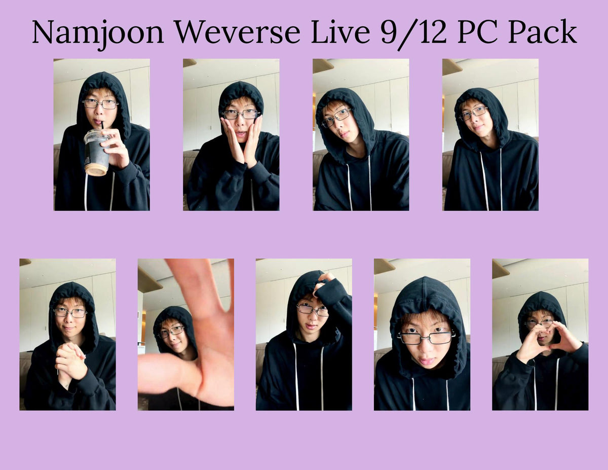 Namjoon Weverse Live 9/12 Photocards | RM Photo Cards | BTS Fanmade Photocards | Kpop Collectible | Individual or Complete Set