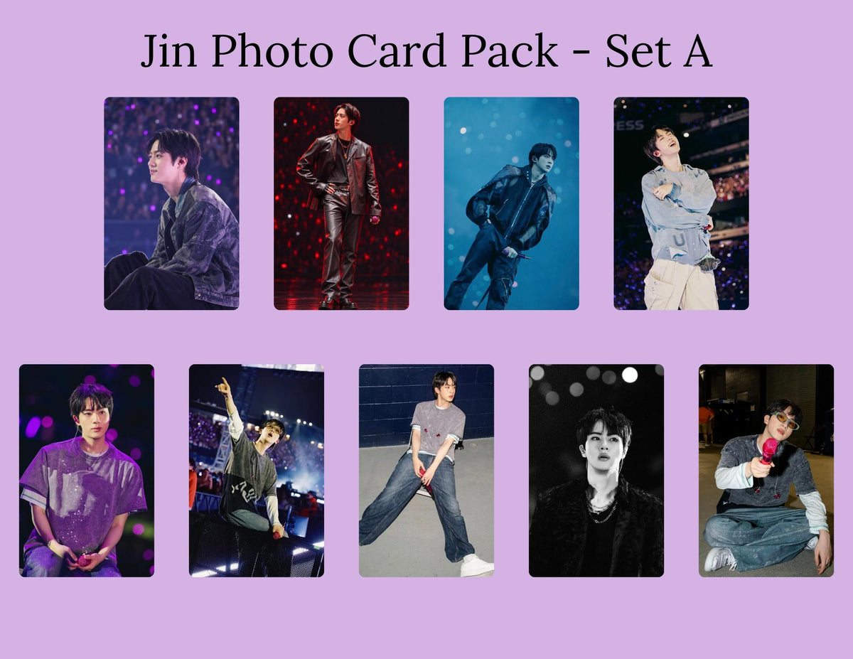 Jin Photo Card Pack | BTS Jin Photocards | Jin PC Set A & Set B | Kpop Fanmade Photocards