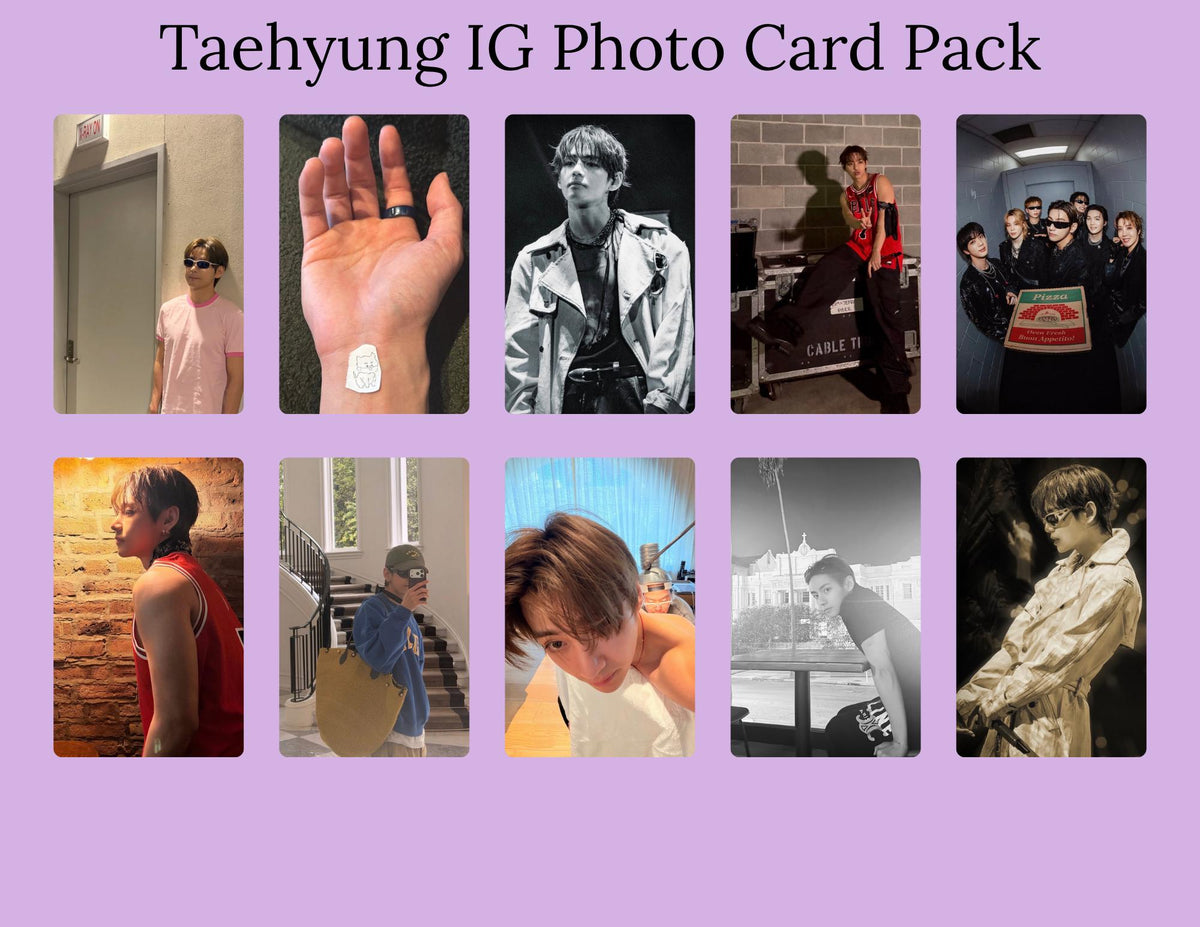 Taehyung IG Photocards | V Instagram Photo Card | K-Pop Fanmade Photocards | Individual or Complete Set | BTS Collector Gift