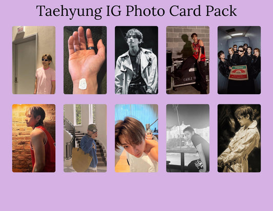 Taehyung IG Photocards | V Instagram Photo Card | K-Pop Fanmade Photocards | Individual or Complete Set | BTS Collector Gift