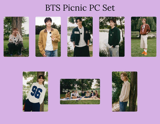 BTS Picnic Photo Cards | BTS Photocards | BTS oT7 Kpop Photocard | Picnic pc Set | Fanmade