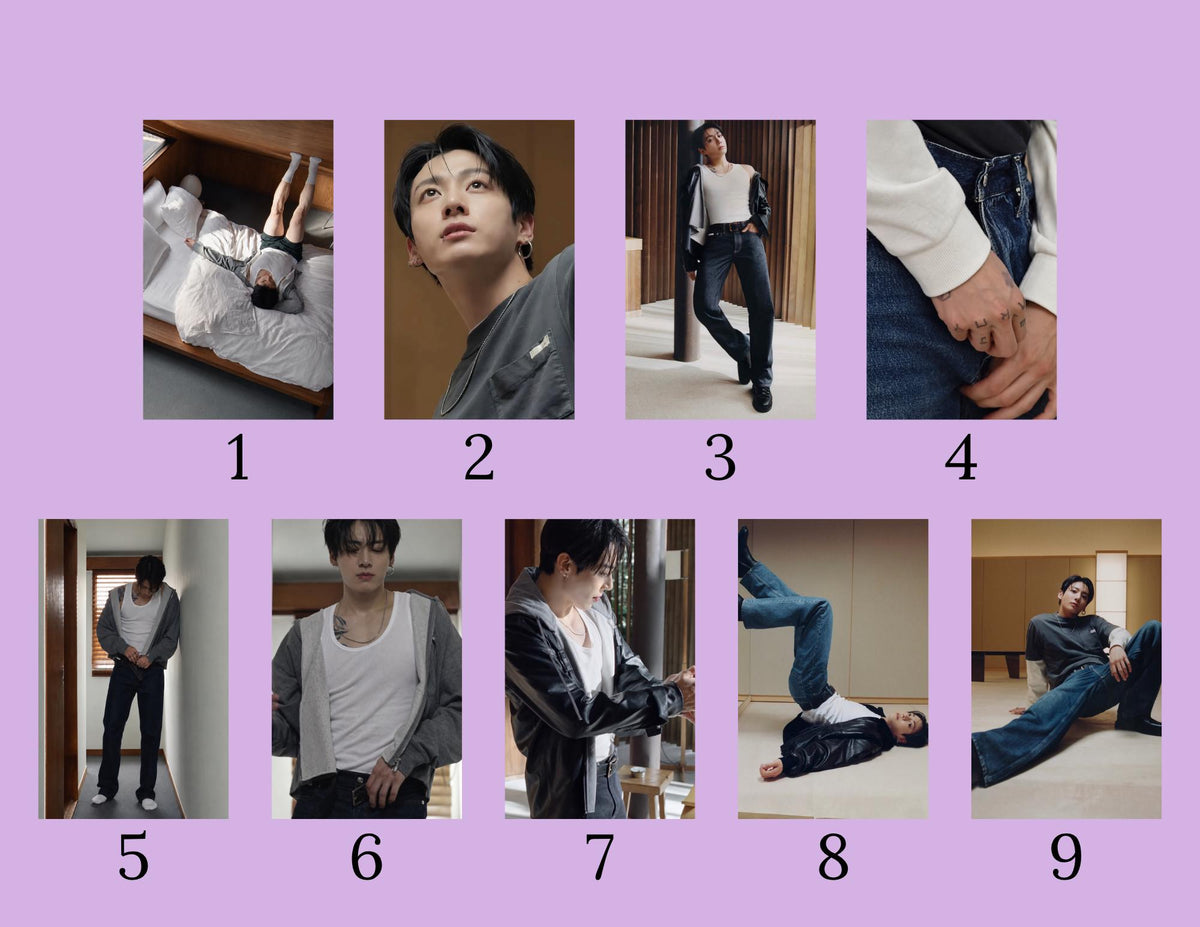 Jungkook CK Photo Card Pack- Set A | BTS Jungkook Calvin Klein Photocards | JK ck PCs | Kpop Fanmade Photocards