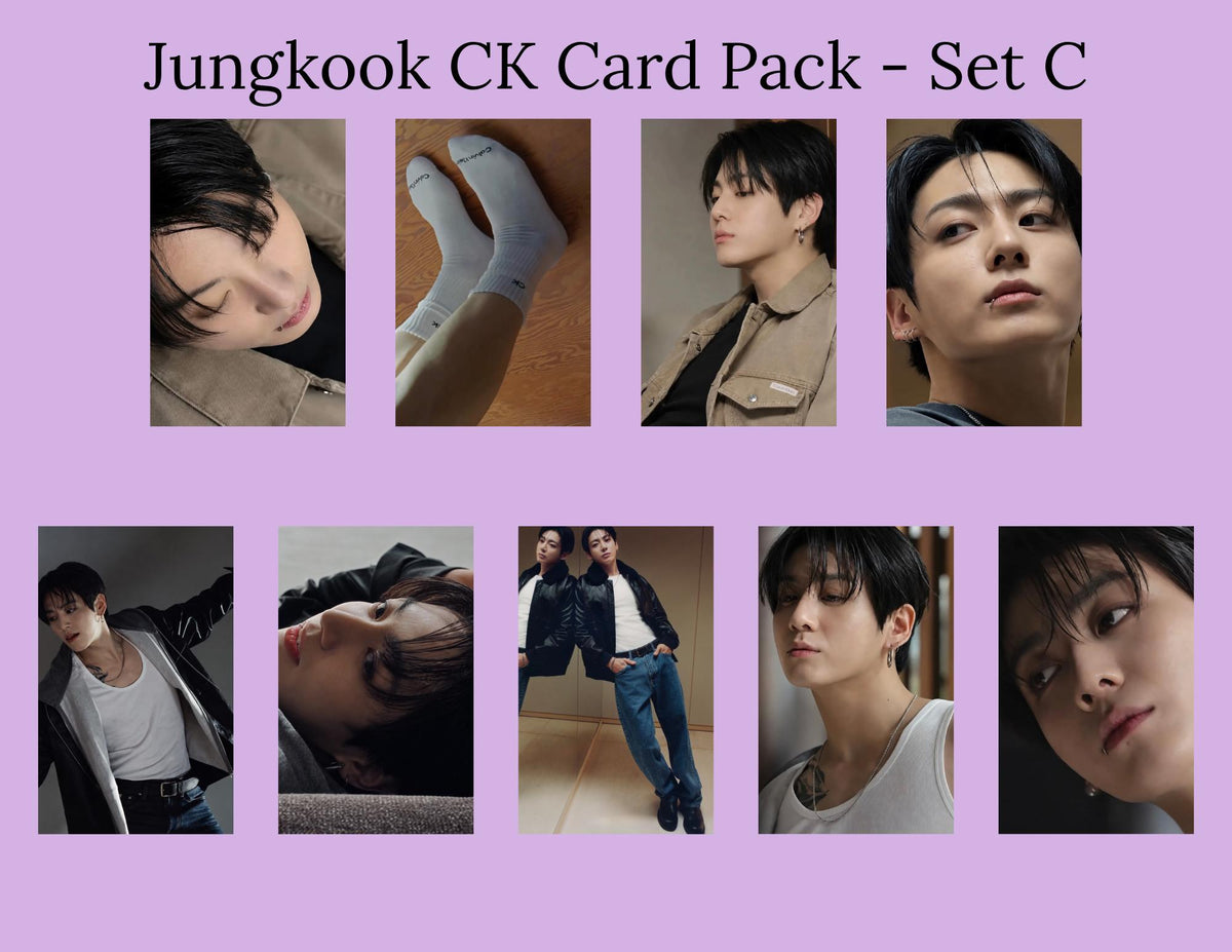 Jungkook CK Photo Card Pack- Set C | BTS Jungkook Calvin Klein Photocards | JK ck PCs | Kpop Fanmade Photocards