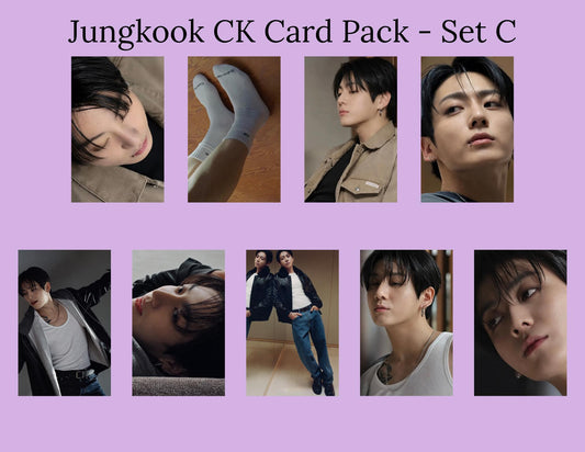 Jungkook CK Photo Card Pack- Set C | BTS Jungkook Calvin Klein Photocards | JK ck PCs | Kpop Fanmade Photocards