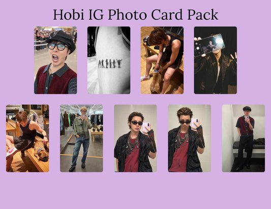 Hobi IG Photocards | J-Hope Instagram Photo Card | K-Pop Fanmade Photocard | Individual or Complete Set | Glossy K-Pop Collectible