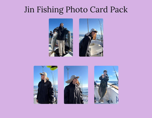 Jin Fishing Photo Card Pack | BTS Jin Photocards | Jin Fishing PC | Kpop Fanmade Photocards | Jin Collector Gift