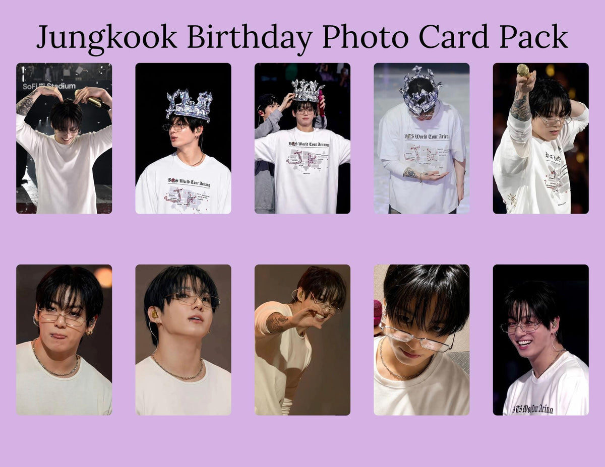 Jungkook Birthday Photocards | K-Pop Fanmade Photocard | Jungkook Birthday Collection | Individual or Complete Set | K-Pop Collectible