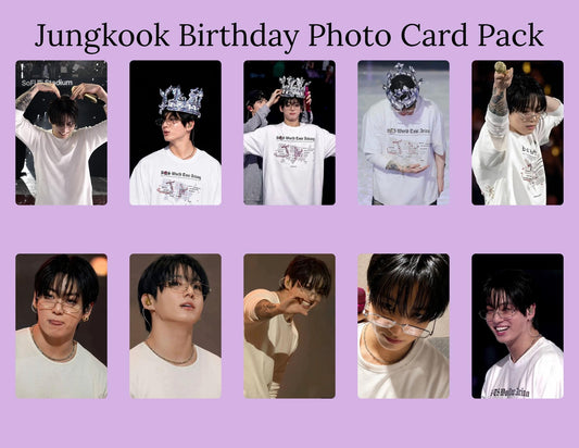 Jungkook Birthday Photocards | K-Pop Fanmade Photocard | Jungkook Birthday Collection | Individual or Complete Set | K-Pop Collectible