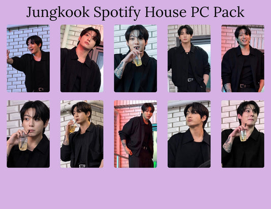 Jungkook Spotify House Photocards | K-Pop Fanmade Photocards | Jungkook Photo Card | Individual or Complete Set | Glossy PC