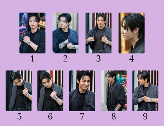 Jungkook Hublot Photo Card Set – Black Edition | JK Hublot Photocards | BTS Jungkook Photocards | Kpop Fanmade pc| ARMY Collector Gift