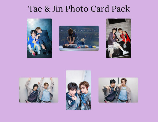 Tae and Jin Photo Card Pack | BTS Taehyung and Jin Photocards | V & Jin PCs | Kpop Fanmade Photocards | BTS Collector Gift