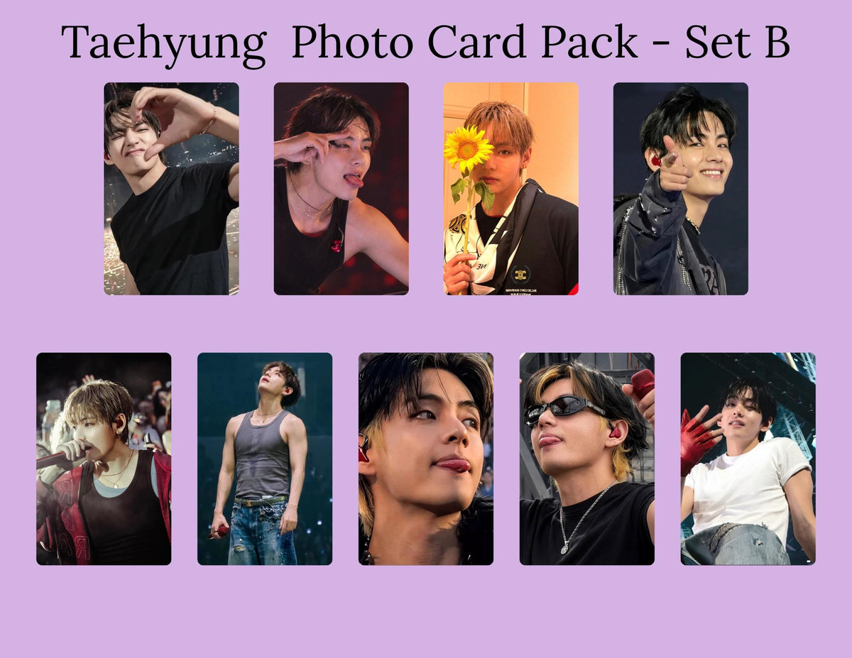 Taehyung Photo Card Pack | BTS V Photocards | Taehyung PC Set A & Set B | Kpop Fanmade Photocards