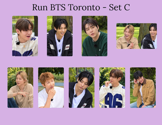 Run BTS Toronto - Set C Photocards | BTS Photo Cards | Run BTS pc| Jungkook Jimin Namjoon Jin Suga J-Hope Tae| Kpop Photocard